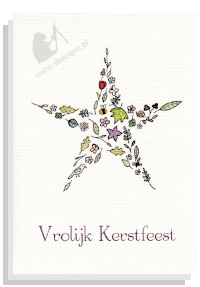 Kerstkaart botanische ster